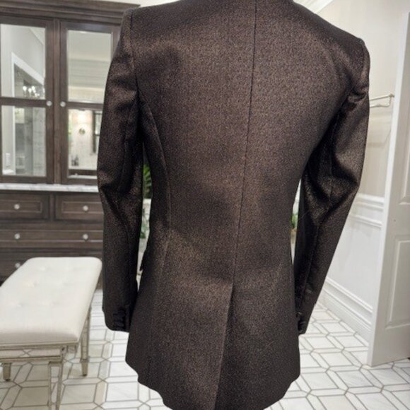 Veronica Beard Ashburn Size 0 Metallic Brown Bronze Blazer - Picture 5 of 9
